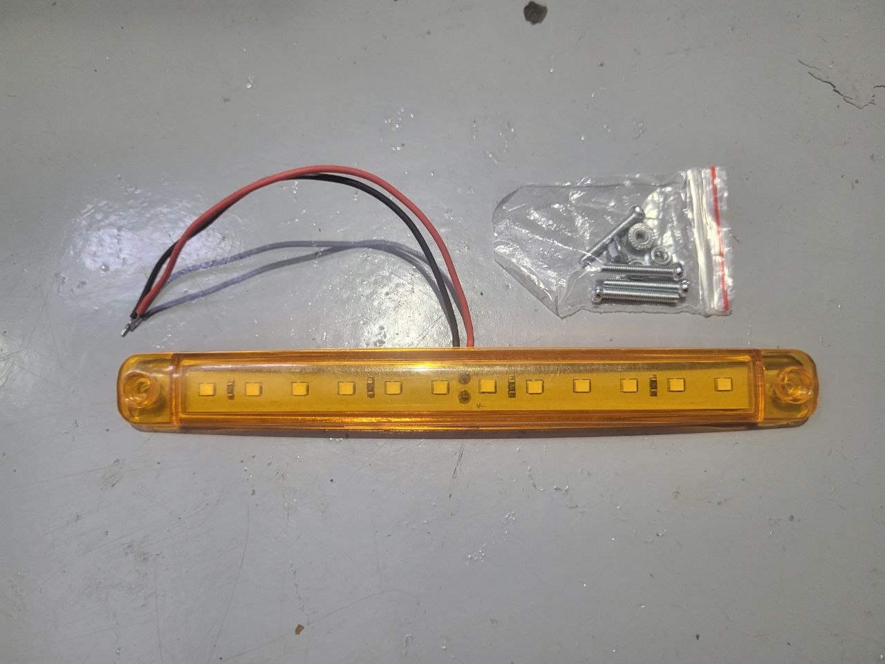 Габаритный огонь H‑CL, 12 LED, жёлтый, 12–24 В - фото 2