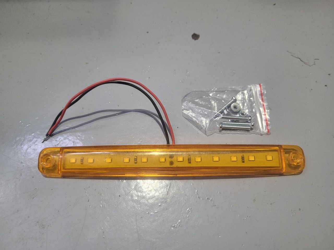 Габаритный огонь H‑CL, 12 LED, жёлтый, 12–24 В - фото 3